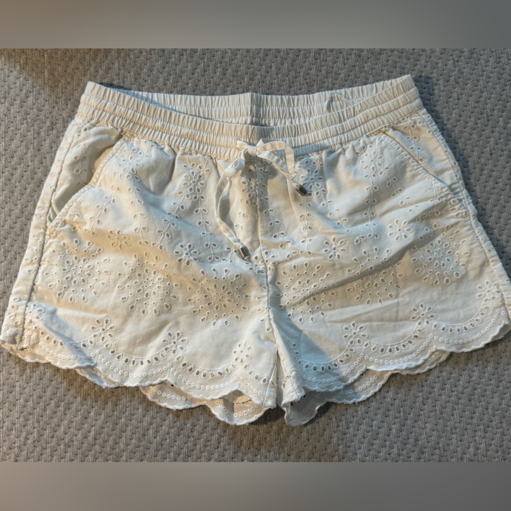 Esprit White Eyelet Scalloped Hem Skort